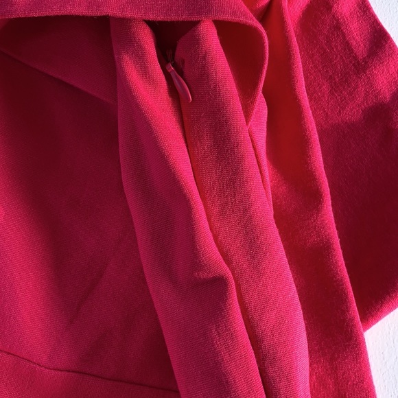 NWOT Zara Off Shoulder Fuchisia/Hot Pink Dress - Picture 10 of 11